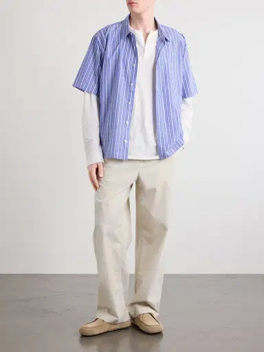Aimé Leon Dore Striped Cotton-Poplin Shirt - Men | Thumbnail 2