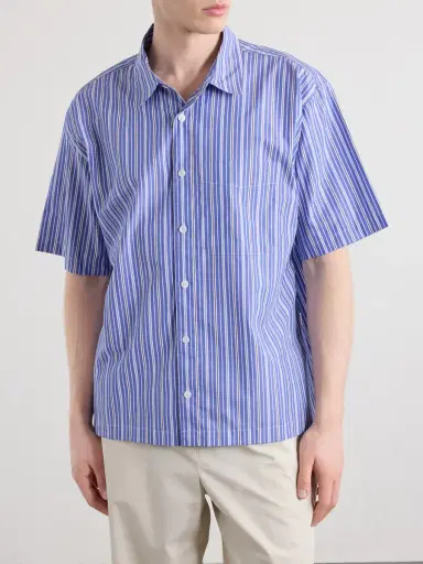 Aimé Leon Dore Striped Cotton-Poplin Shirt - Men | Thumbnail 3