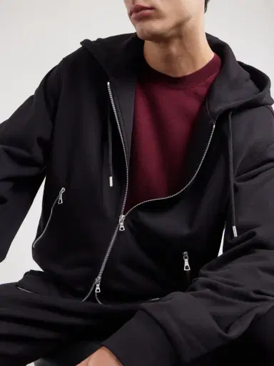 Dries Van Noten Cotton-Jersey Zip-Up Hoodie - Men | Thumbnail 5