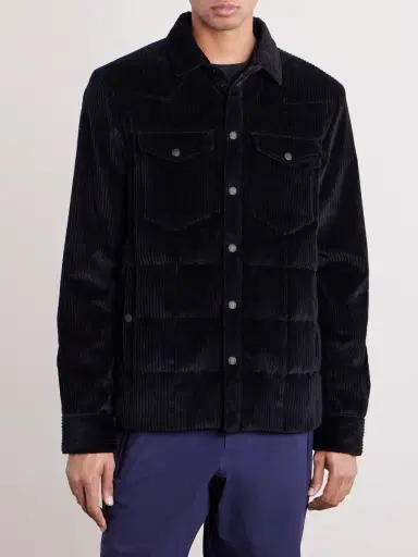 Moncler Grenoble Gelt Quilted Cotton-Blend Corduroy Down Shirt Jacket - Men | Thumbnail 3