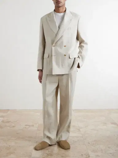 Kaptain Sunshine Straight-Leg Linen and Silk-Blend Trousers - Men | Thumbnail 2 Kaptain Sunshine Straight-Leg Linen and Silk-Blend Trousers - Men | Thumbnail 2