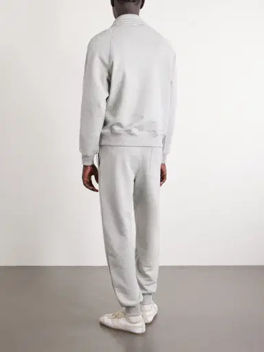 AMI PARIS Logo-Embroidered Cotton-French Terry Half-Zip Sweater - Men | Thumbnail 4 AMI PARIS Logo-Embroidered Cotton-French Terry Half-Zip Sweater - Men | Thumbnail 4