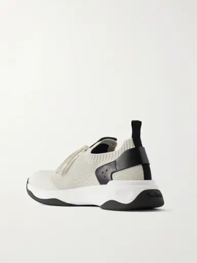 Berluti Shadow Logo-Embroidered Leather-Trimmed Stretch-Knit Sneakers - Men | Thumbnail 4 Berluti Shadow Logo-Embroidered Leather-Trimmed Stretch-Knit Sneakers - Men | Thumbnail 4