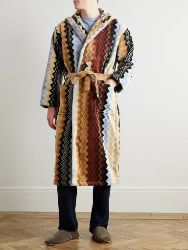 Missoni Home Giacomo Striped Cotton-Terry Hooded Robe - Men | Thumbnail 2 Missoni Home Giacomo Striped Cotton-Terry Hooded Robe - Men | Thumbnail 2