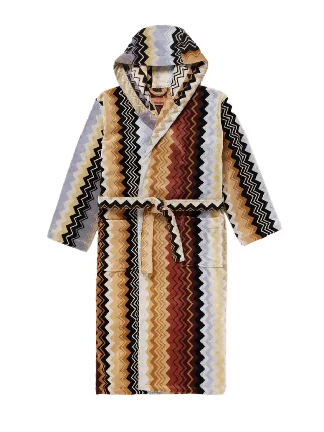 Missoni Home Giacomo Striped Cotton-Terry Hooded Robe - Men