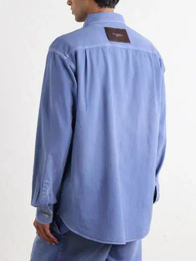JW Anderson Logo-Embroidered Cotton-Twill Shirt - Men | Thumbnail 4 JW Anderson Logo-Embroidered Cotton-Twill Shirt - Men | Thumbnail 4