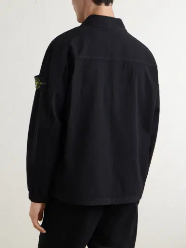 Stone Island Herringbone Cotton Overshirt - Men | Thumbnail 4 Stone Island Herringbone Cotton Overshirt - Men | Thumbnail 4