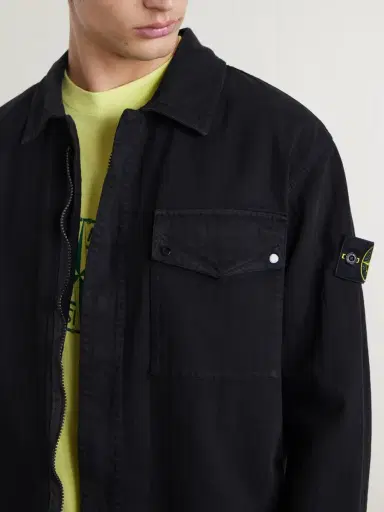 Stone Island Herringbone Cotton Overshirt - Men | Thumbnail 5 Stone Island Herringbone Cotton Overshirt - Men | Thumbnail 5