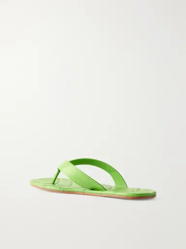 JW Anderson Leaf Logo-Debossed Leather Sandals - Men | Thumbnail 3
