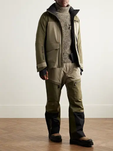 Moncler Grenoble Shell-Trimmed Virgin Wool Rollneck Sweater - Men | Thumbnail 2