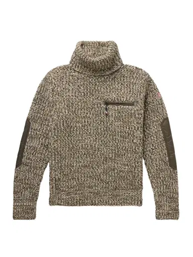 Moncler Grenoble Shell-Trimmed Virgin Wool Rollneck Sweater - Men | Thumbnail 1