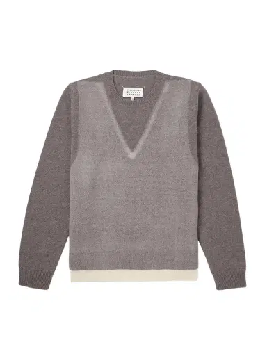 Maison Margiela Fused Brushed Virgin Wool Sweater - Men | Thumbnail 1 Maison Margiela Fused Brushed Virgin Wool Sweater - Men | Thumbnail 1
