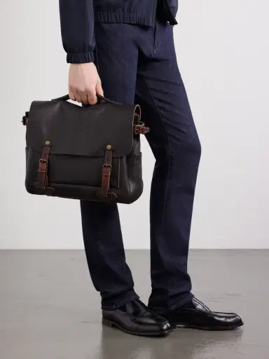 Bleu de Chauffe Eclair Full-Grain Leather Messenger Bag - Men | Thumbnail 2