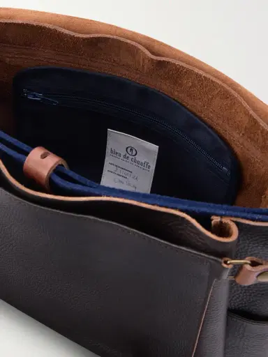Bleu de Chauffe Eclair Full-Grain Leather Messenger Bag - Men | Thumbnail 6