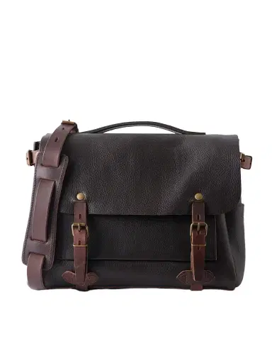 Bleu de Chauffe Eclair Full-Grain Leather Messenger Bag - Men | Thumbnail 1