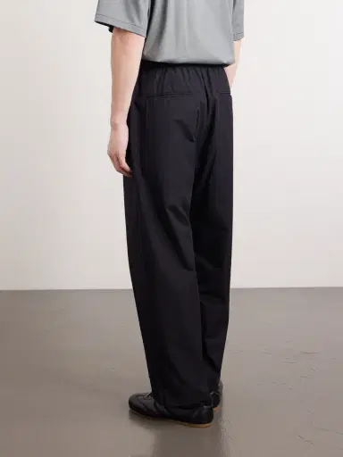 ATON Wide-Leg Cotton-Blend Gabardine Drawstring Trousers - Men | Thumbnail 4 ATON Wide-Leg Cotton-Blend Gabardine Drawstring Trousers - Men | Thumbnail 4