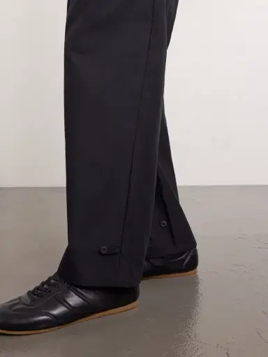 ATON Wide-Leg Cotton-Blend Gabardine Drawstring Trousers - Men | Thumbnail 5 ATON Wide-Leg Cotton-Blend Gabardine Drawstring Trousers - Men | Thumbnail 5