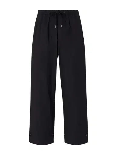ATON Wide-Leg Cotton-Blend Gabardine Drawstring Trousers - Men | Thumbnail 1 ATON Wide-Leg Cotton-Blend Gabardine Drawstring Trousers - Men | Thumbnail 1