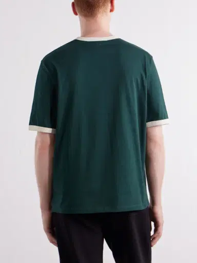 AMI PARIS Logo-Embroidered Cotton-Jersey T-Shirt - Men | Thumbnail 4 AMI PARIS Logo-Embroidered Cotton-Jersey T-Shirt - Men | Thumbnail 4