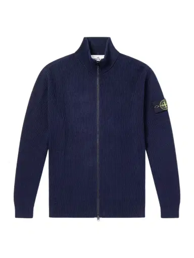 Stone Island Ribbed-Knit Organic Cotton Zip-Up Cardigan - Men | Thumbnail 1 Stone Island Ribbed-Knit Organic Cotton Zip-Up Cardigan - Men | Thumbnail 1