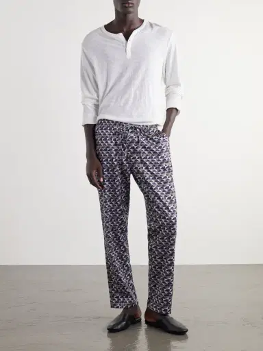 Zimmerli Printed Cotton-Sateen Pyjama Trousers - Men | Thumbnail 2 Zimmerli Printed Cotton-Sateen Pyjama Trousers - Men | Thumbnail 2