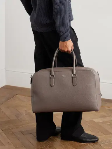 Smythson Ludlow Full-Grain Leather Weekend Bag - Men | Thumbnail 2 Smythson Ludlow Full-Grain Leather Weekend Bag - Men | Thumbnail 2