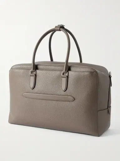 Smythson Ludlow Full-Grain Leather Weekend Bag - Men | Thumbnail 3 Smythson Ludlow Full-Grain Leather Weekend Bag - Men | Thumbnail 3