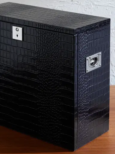 Smythson Silver-Plated and Croc-Effect Leather Cocktail Set - Men | Thumbnail 5