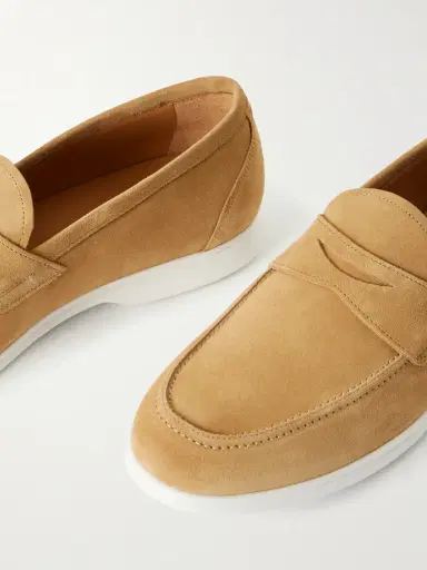 Kiton Suede Penny Loafers - Men | Thumbnail 5
