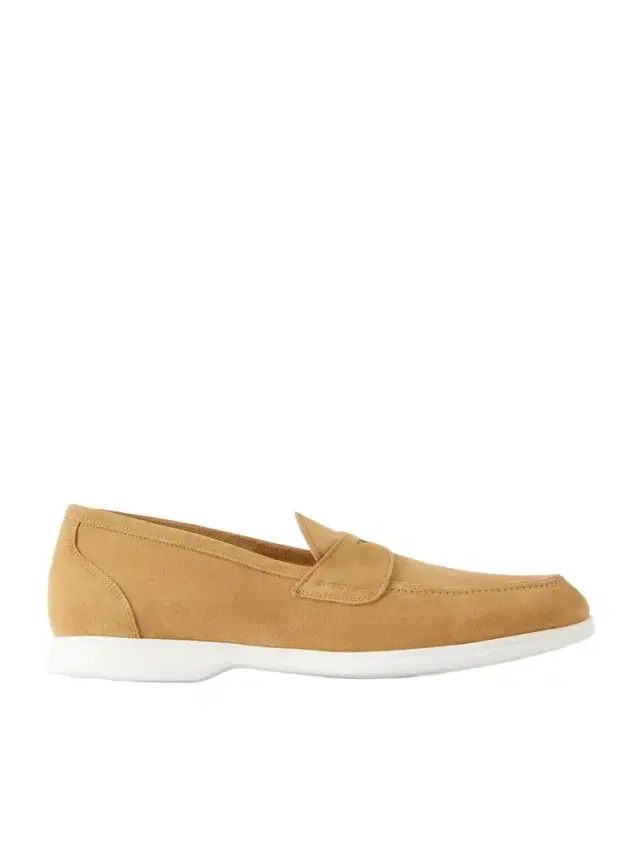 Kiton Suede Penny Loafers - Men