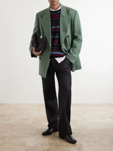 Dries Van Noten Bosier Double-Breasted Wool-Gabardine Blazer - Men | Thumbnail 2