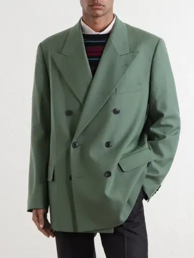 Dries Van Noten Bosier Double-Breasted Wool-Gabardine Blazer - Men | Thumbnail 3