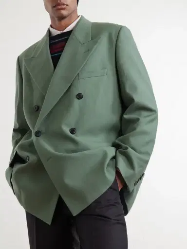Dries Van Noten Bosier Double-Breasted Wool-Gabardine Blazer - Men | Thumbnail 5