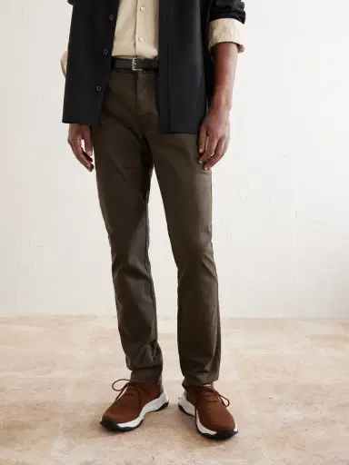 Berluti Shadow Leather-Trimmed Stretch-Knit Sneakers - Men | Thumbnail 2