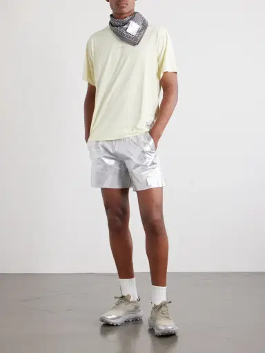 Satisfy Straight-Leg 5" Logo-Appliquéd Printed PeaceShell™ Shorts - Men | Thumbnail 2 Satisfy Straight-Leg 5" Logo-Appliquéd Printed PeaceShell™ Shorts - Men | Thumbnail 2