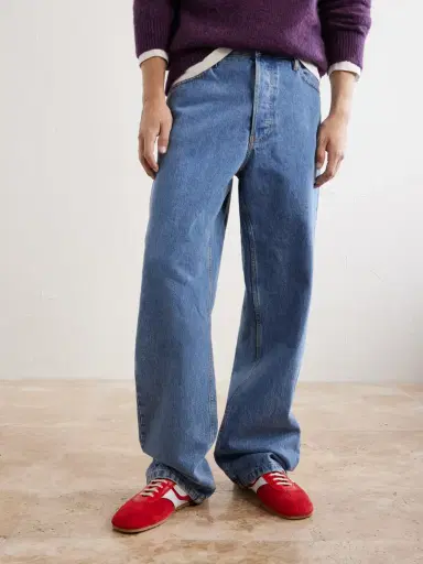 Dries Van Noten Leather-Trimmed Suede Sneakers - Men | Thumbnail 2