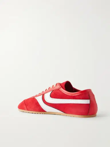 Dries Van Noten Leather-Trimmed Suede Sneakers - Men | Thumbnail 4