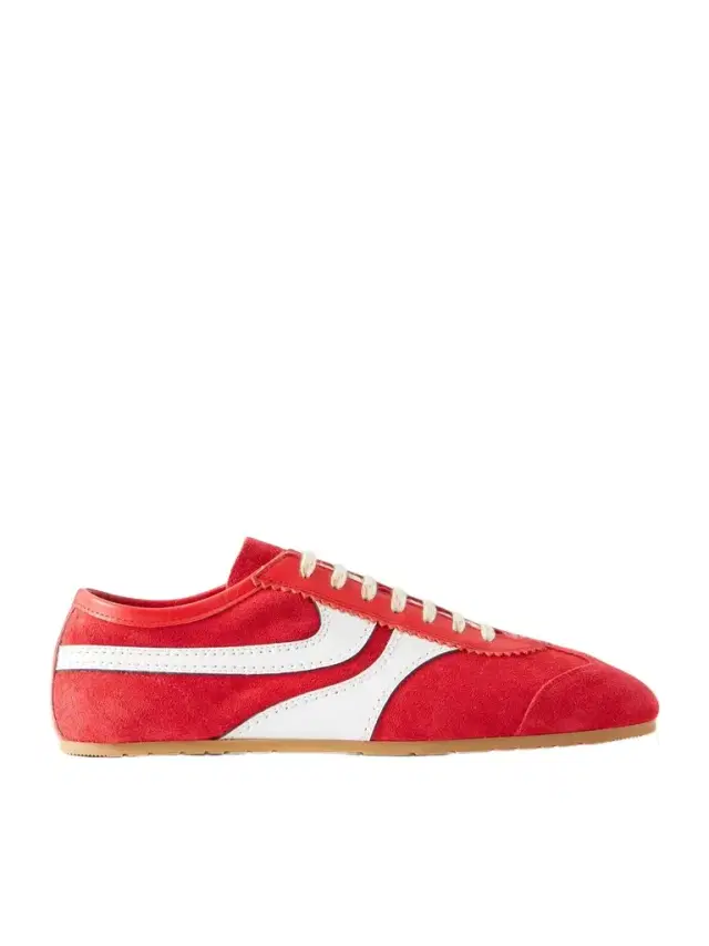 Dries Van Noten Leather-Trimmed Suede Sneakers - Men