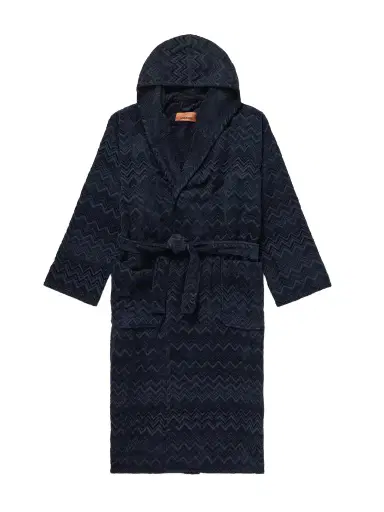 Missoni Home Chalk Striped Cotton-Terry Jacquard Hooded Robe - Men | Thumbnail 1