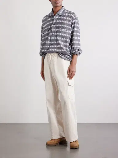 Monitaly Malibu Wide-Leg Cotton Cargo Trousers - Men | Thumbnail 2 Monitaly Malibu Wide-Leg Cotton Cargo Trousers - Men | Thumbnail 2