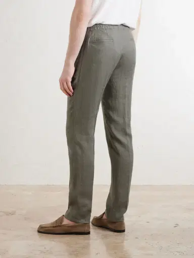 Kiton Tapered Linen Trousers - Men | Thumbnail 4 Kiton Tapered Linen Trousers - Men | Thumbnail 4