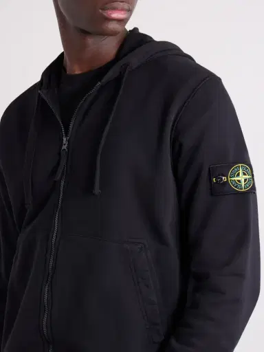Stone Island Logo-Appliquéd Cotton-Jersey Zip-Up Hoodie - Men | Thumbnail 5 Stone Island Logo-Appliquéd Cotton-Jersey Zip-Up Hoodie - Men | Thumbnail 5