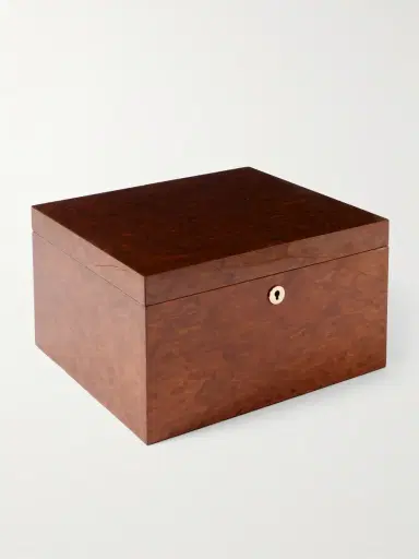 Rapport London Heritage Burr Walnut 16-Piece Watch Box - Men | Thumbnail 2