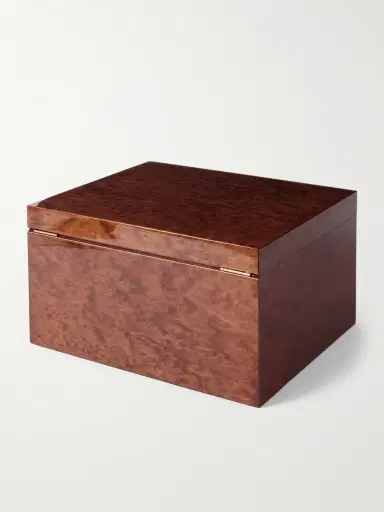 Rapport London Heritage Burr Walnut 16-Piece Watch Box - Men | Thumbnail 3