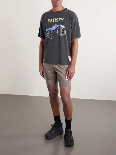 Satisfy Logo-Print Distressed MothTech™ Cotton-Jersey T-Shirt - Men | Thumbnail 2 Satisfy Logo-Print Distressed MothTech™ Cotton-Jersey T-Shirt - Men | Thumbnail 2
