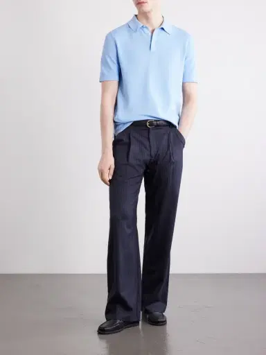 Anderson & Sheppard Organic Cotton Polo Shirt - Men | Thumbnail 2 Anderson & Sheppard Organic Cotton Polo Shirt - Men | Thumbnail 2