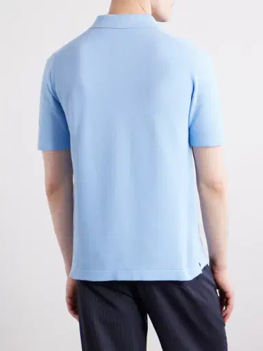 Anderson & Sheppard Organic Cotton Polo Shirt - Men | Thumbnail 4 Anderson & Sheppard Organic Cotton Polo Shirt - Men | Thumbnail 4