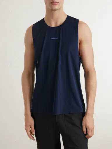 lululemon Logo-Print Mesh Running Top - Men | Thumbnail 3