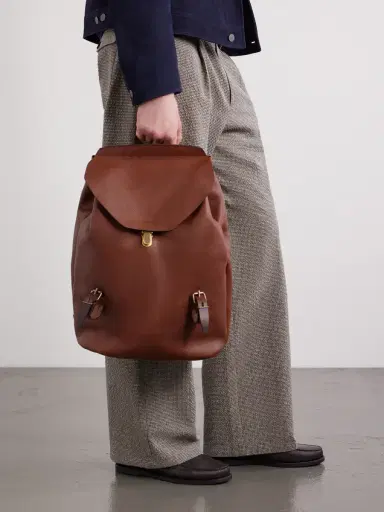 Bleu de Chauffe Zibeline Full-Grain Leather Backpack - Men | Thumbnail 2 Bleu de Chauffe Zibeline Full-Grain Leather Backpack - Men | Thumbnail 2
