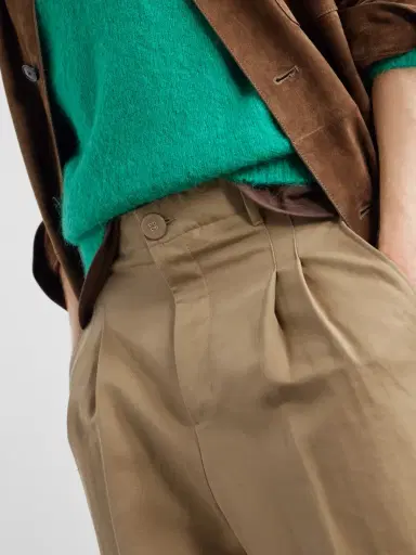 AMI PARIS Carrot Straight-Leg Pleated Cotton and Linen-Blend Trousers - Men | Thumbnail 5 AMI PARIS Carrot Straight-Leg Pleated Cotton and Linen-Blend Trousers - Men | Thumbnail 5